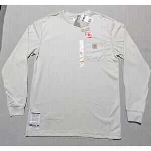 Carhartt Force FR Long Sleeve Shirt Men’s M Gray Flame Resistant HRC 2 NFPA 2112